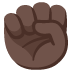 ✊🏿 raised fist: dark skin tone display on Google